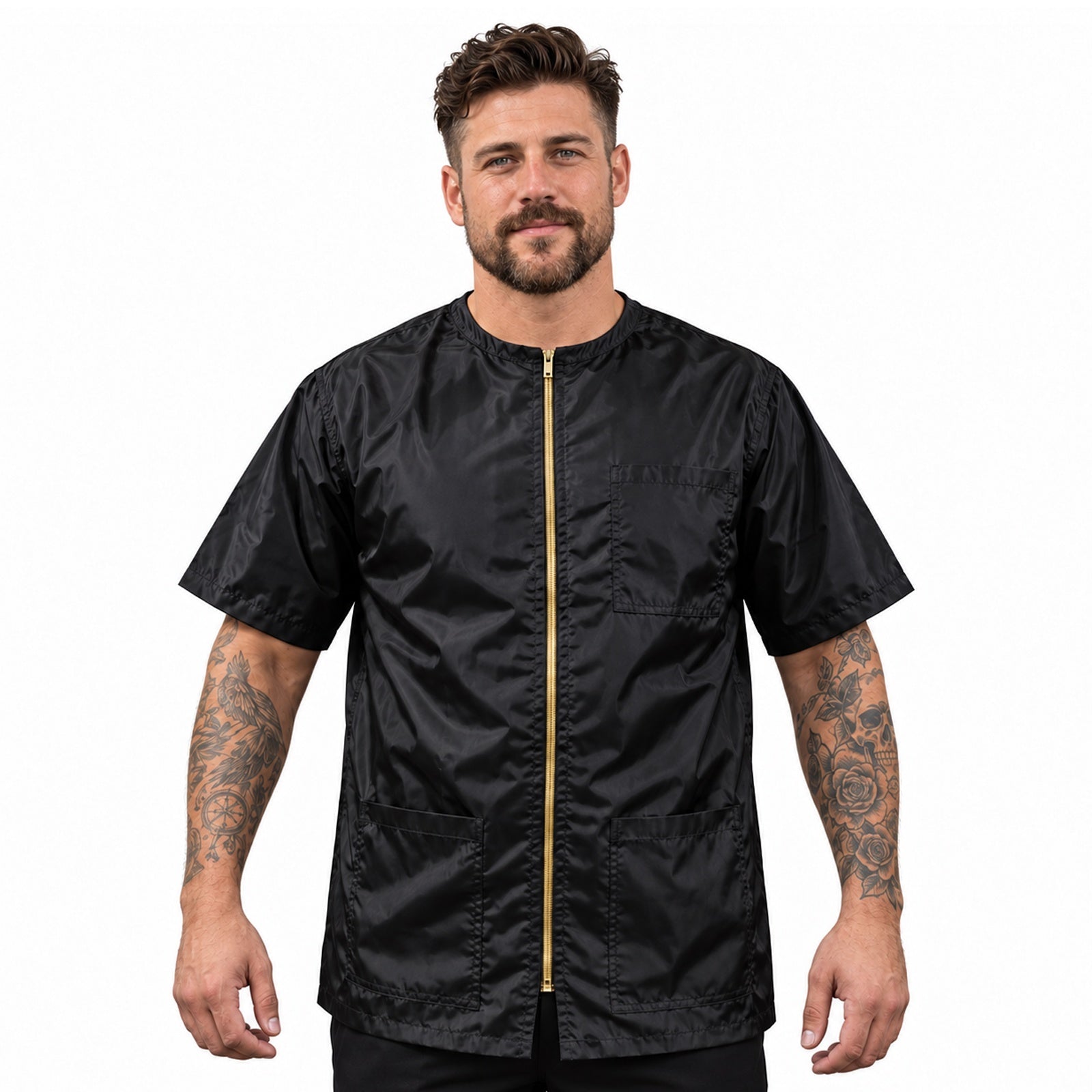 Gencuts Barber Jacket Black for Men and Women | Barber Smock