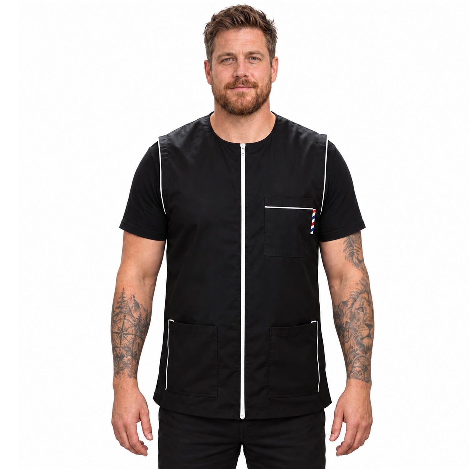 Gencuts Barber Vest Black Men Women Barber Jacket