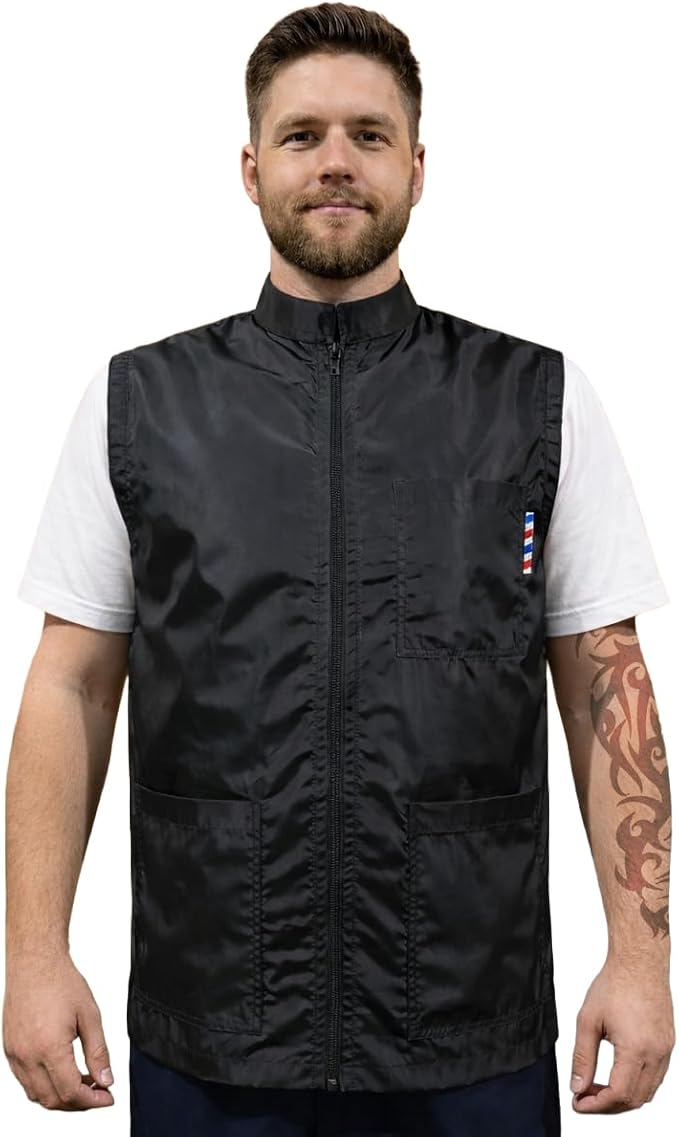 Gencuts Barber Jacket & Vest for Men and Women – Hairdresser Smock for Barbershop