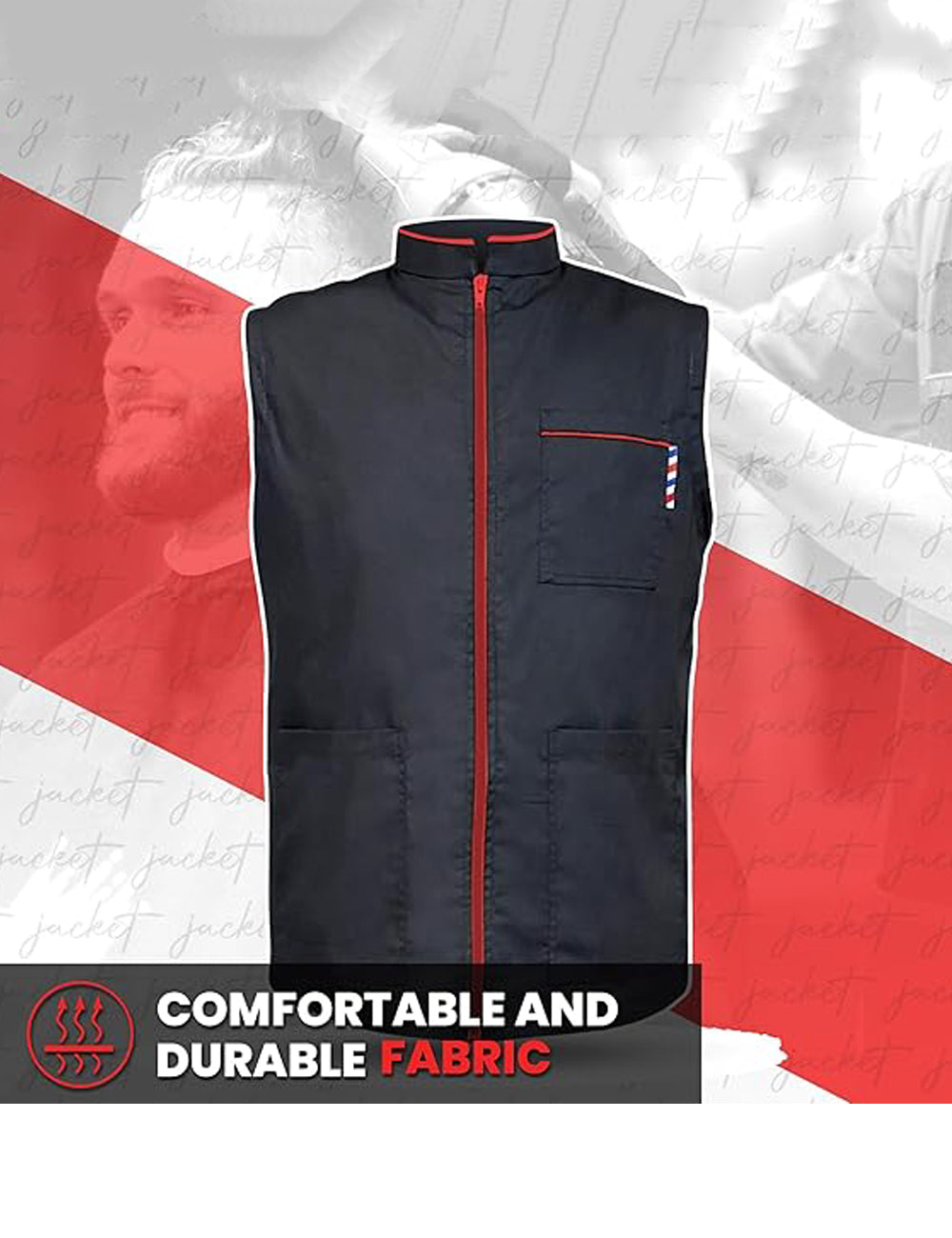 Gencuts Barber Jacket & Vest for Men and Women – Hairdresser Smock for Barbershop