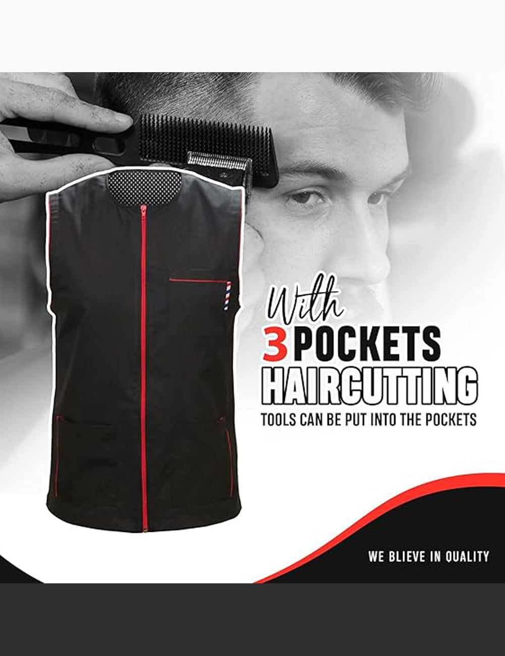 Gencuts Barber Jacket & Vest for Men and Women – Hairdresser Smock for Barbershop