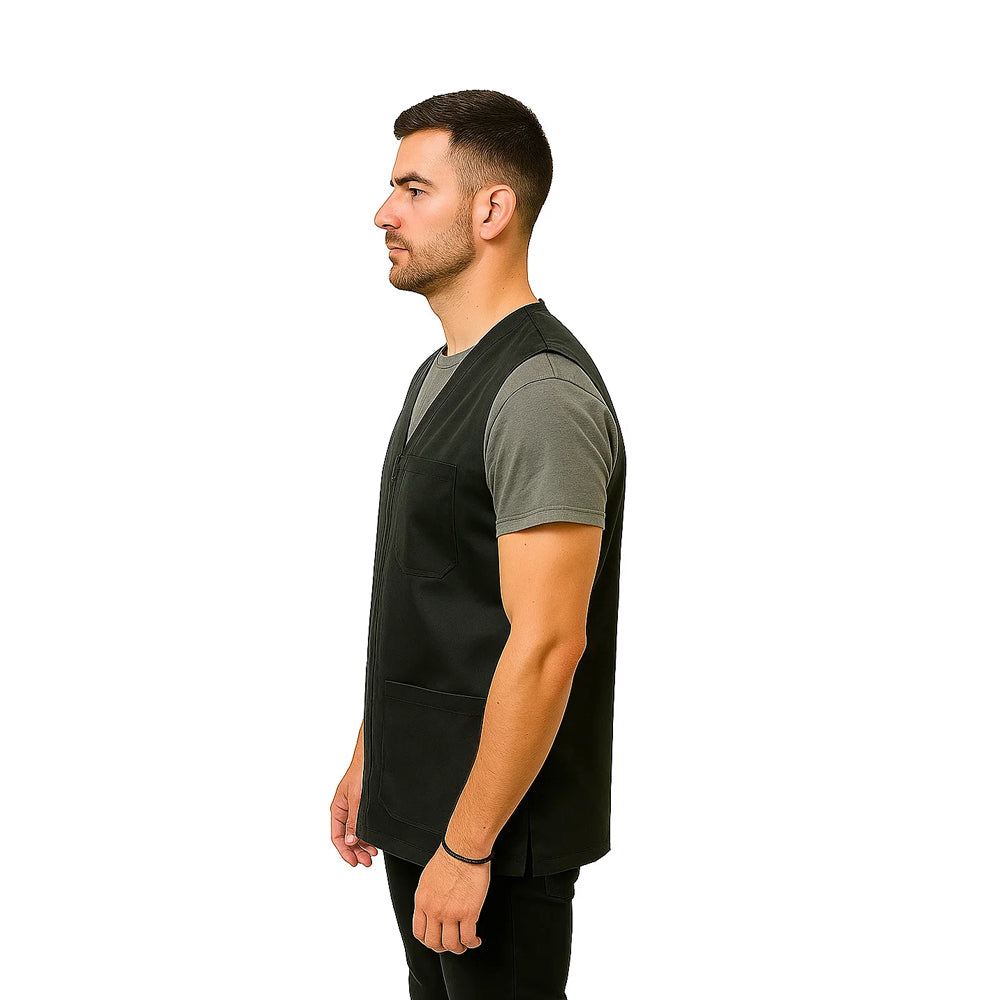 Gencuts Barber Jacket & Vest for Men and Women – Hairdresser Smock for Barbershop