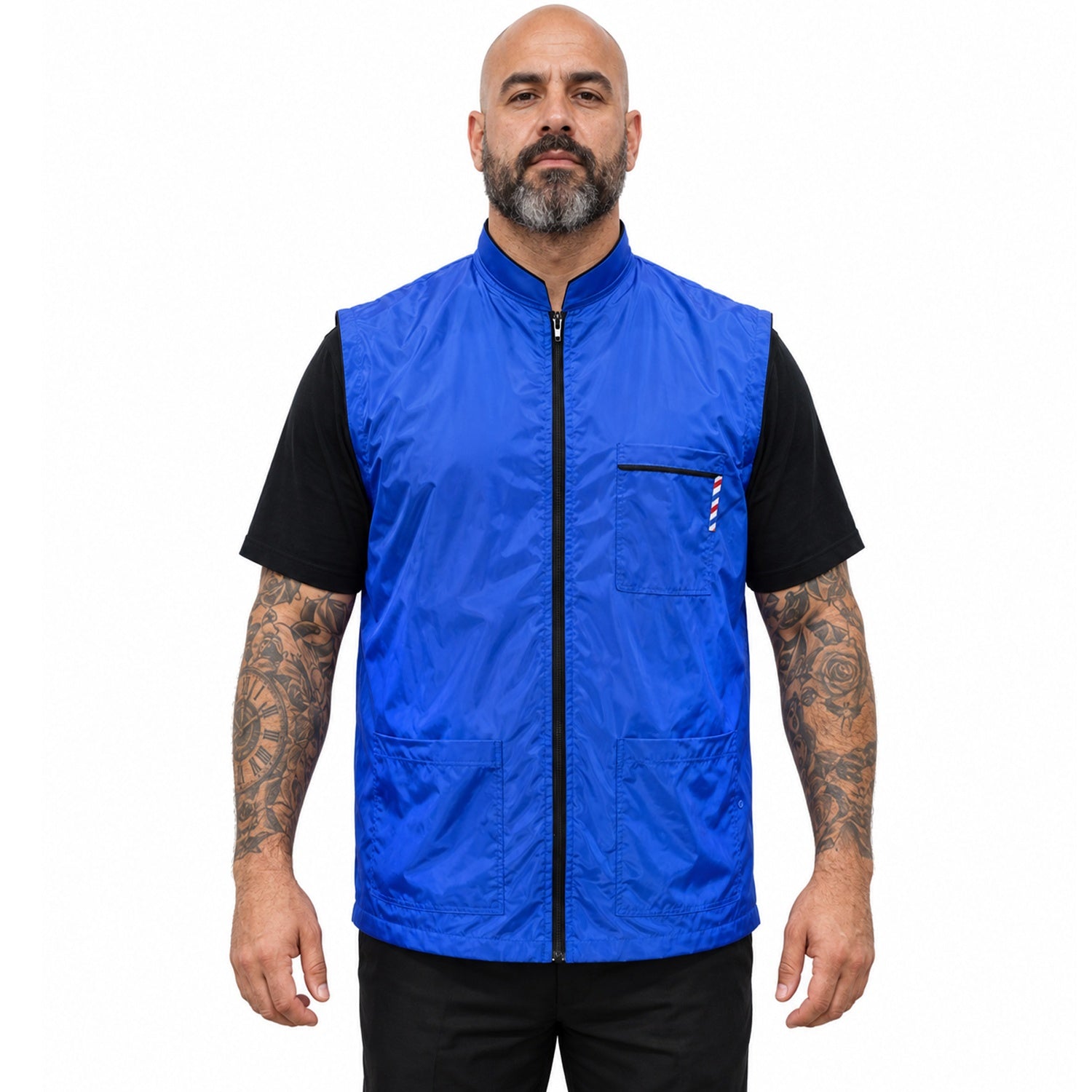 Gencuts Barber Jacket | Blue Barber Vest for Men and Women