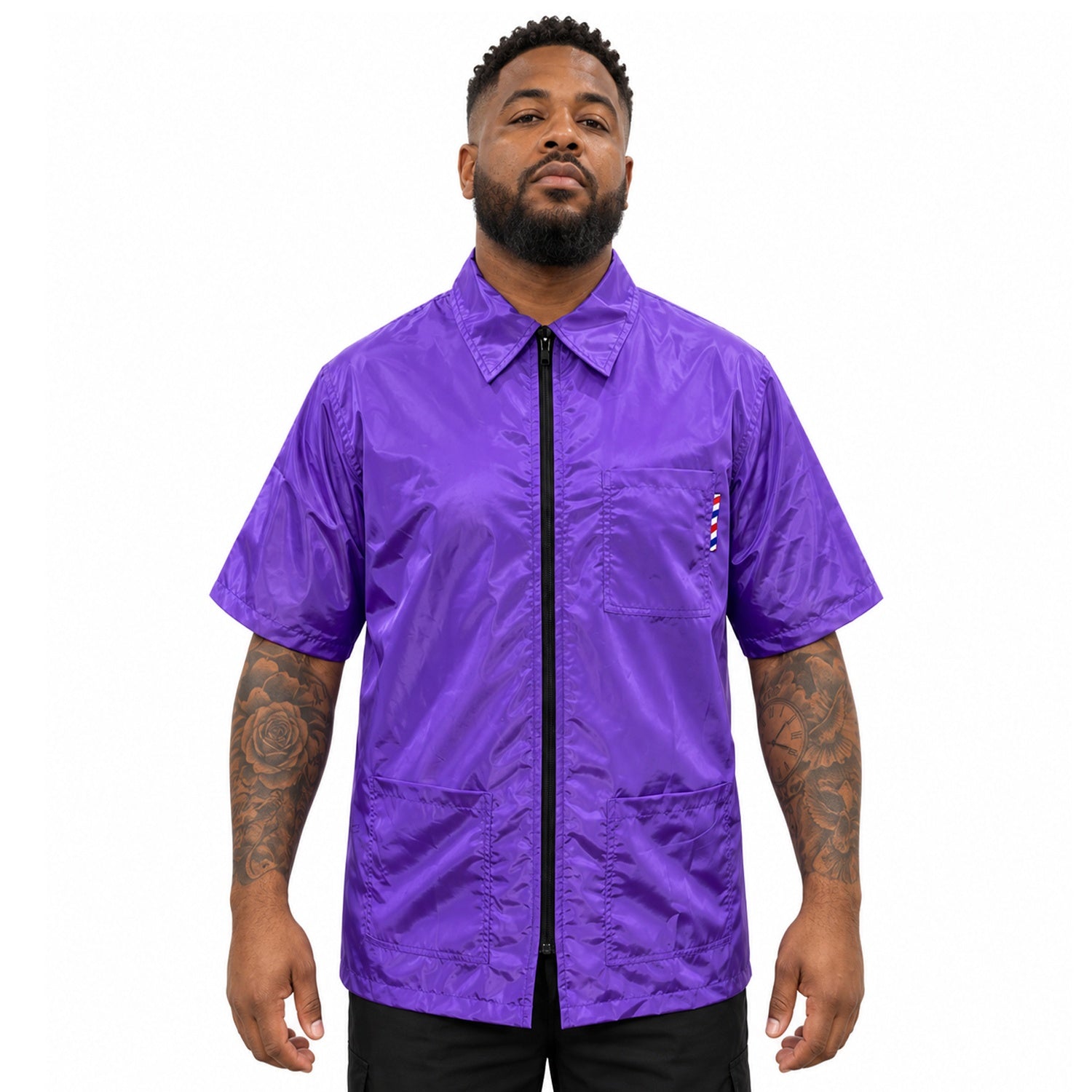 Gencuts Barber Jacket Purple for Men and Women