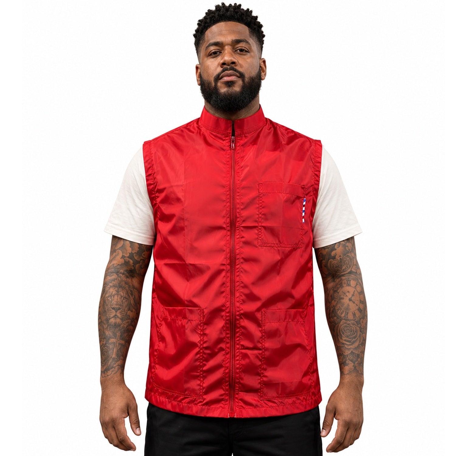 Gencuts Barber Jacket | Red Barber Vest for Men and Women