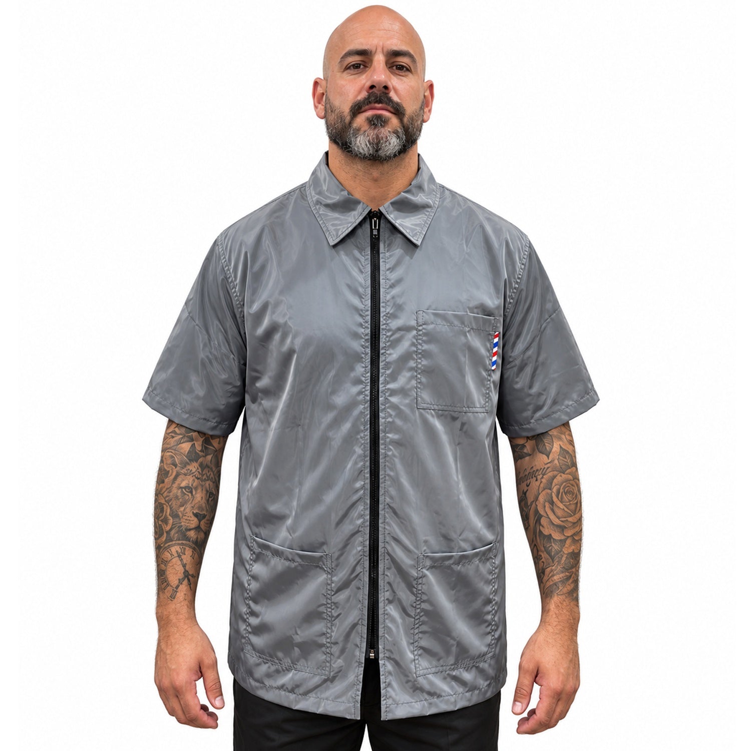 Gencuts Barber Jacket Gray for Men and Women
