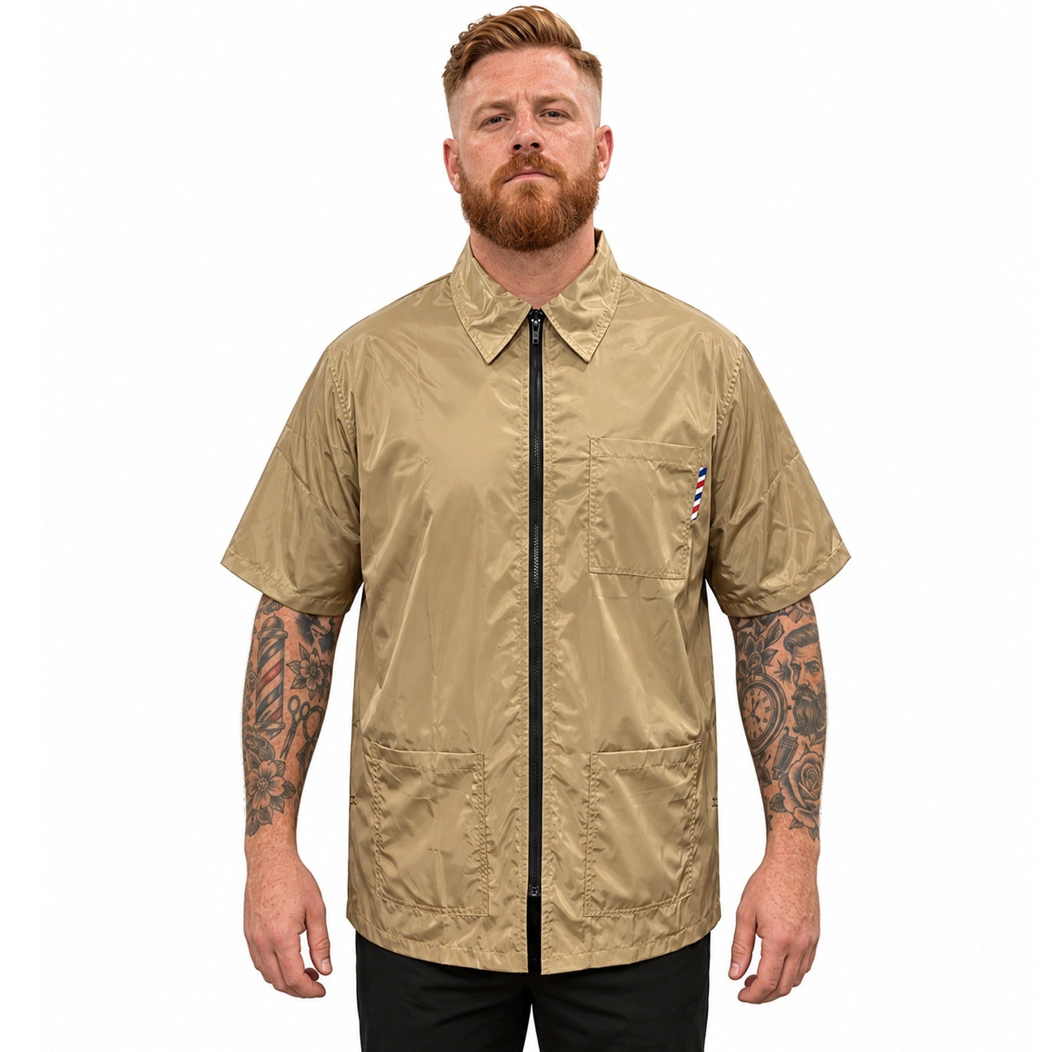 Gencuts Barber Jacket Brown for Men and Women