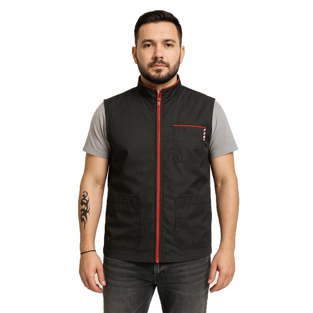 Gencuts Barber Jacket & Vest for Men and Women – Hairdresser Smock for Barbershop