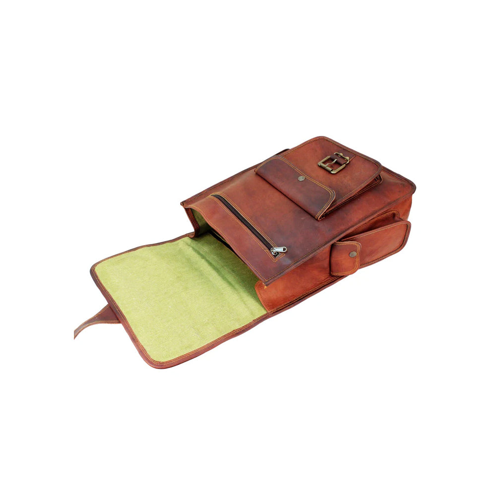 Hughes Rustic Leather Backpack for Work, Travel & Daily Use