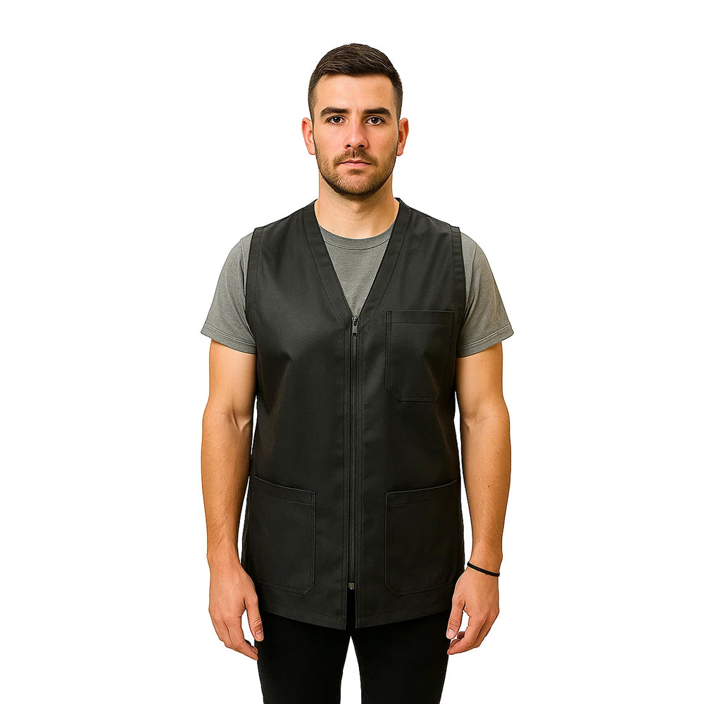 Gencuts Barber Jacket & Vest for Men and Women – Hairdresser Smock for Barbershop